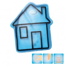 Gel-Wärmekissen Haus - blau